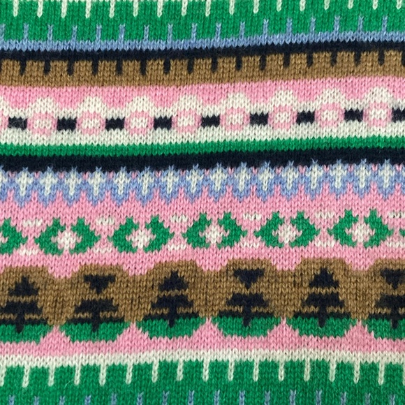 J Crew Mock Neck Lambs Wool Blend Fair Isle Sweater - XL - Picture 3 of 8